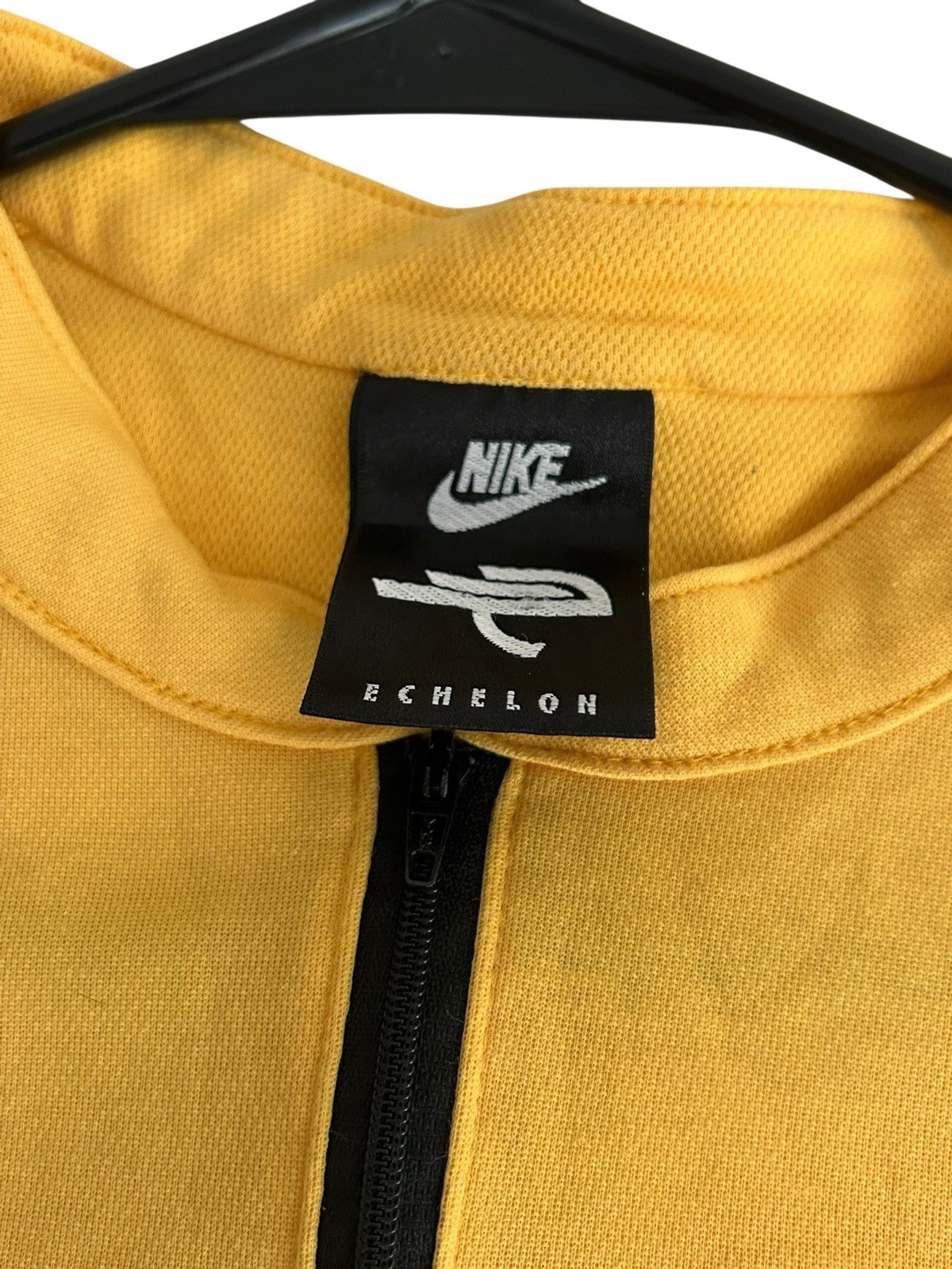 Vtg Nike Echelon Mens XL Yellow Cycling Jersey 1/4 Zip Made In USA 90’s