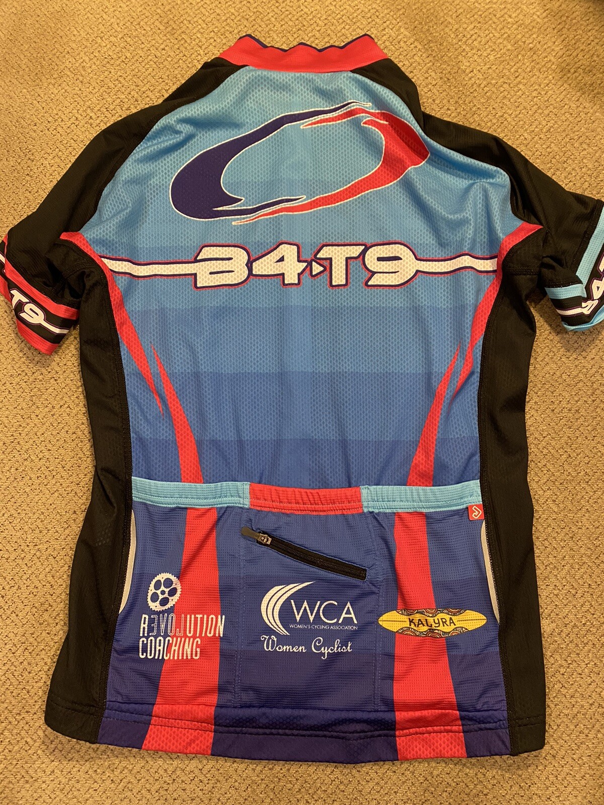 Womens B4T9 Pink Blue Cycling Jersey Medium M