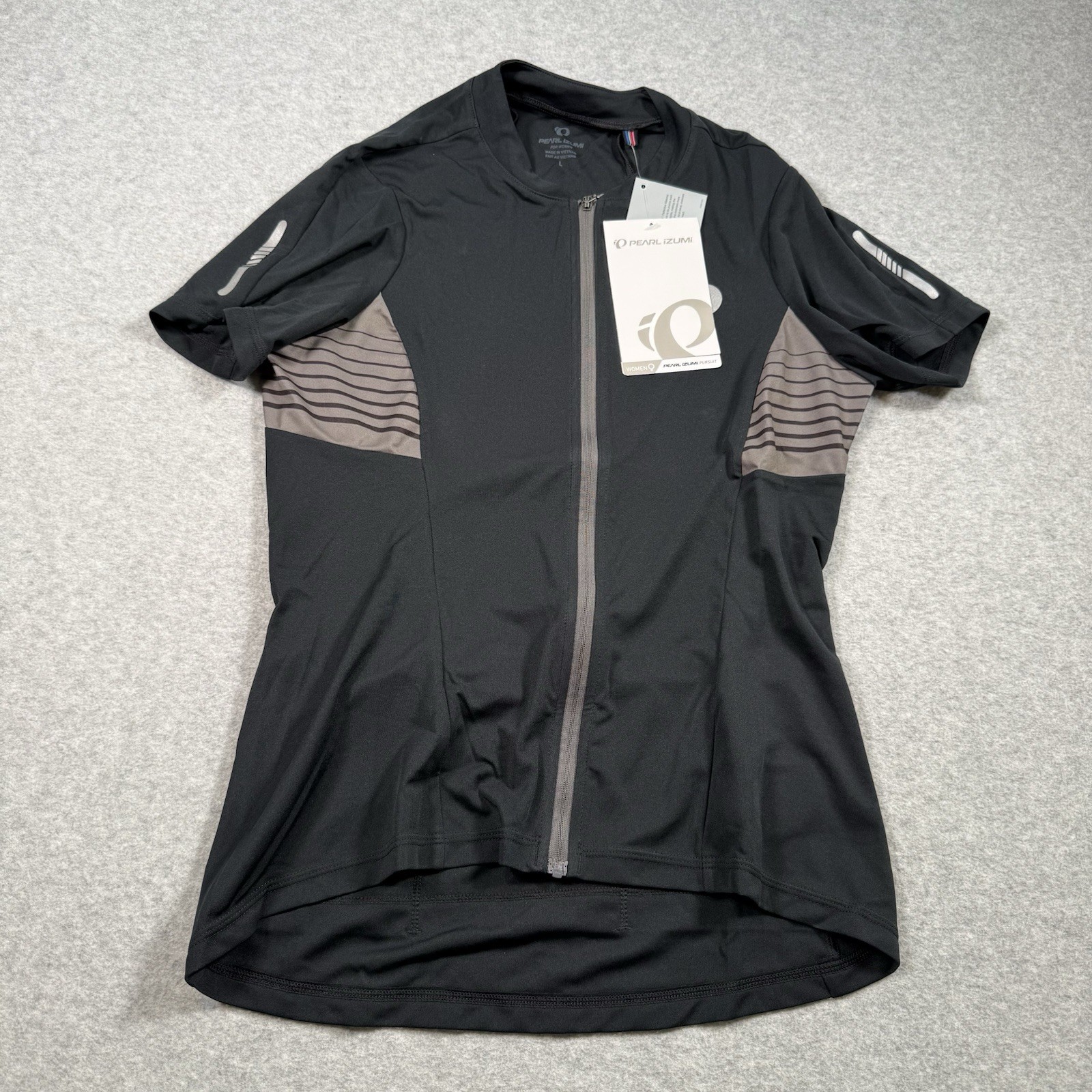 Pearl Izumi Womens Select Pursuit SS Cycling Jersey Sz L Black Reflective NEW
