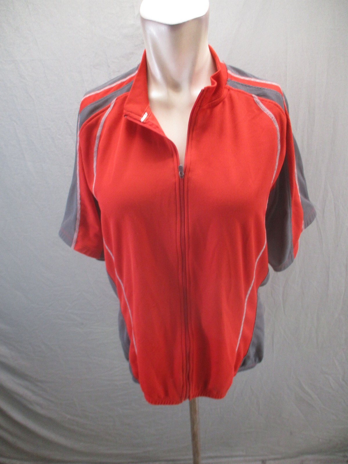 NOVARA Size XL Men Full Zip Pocket Elastic Waist Short Sleeve Cycling Jersey 476