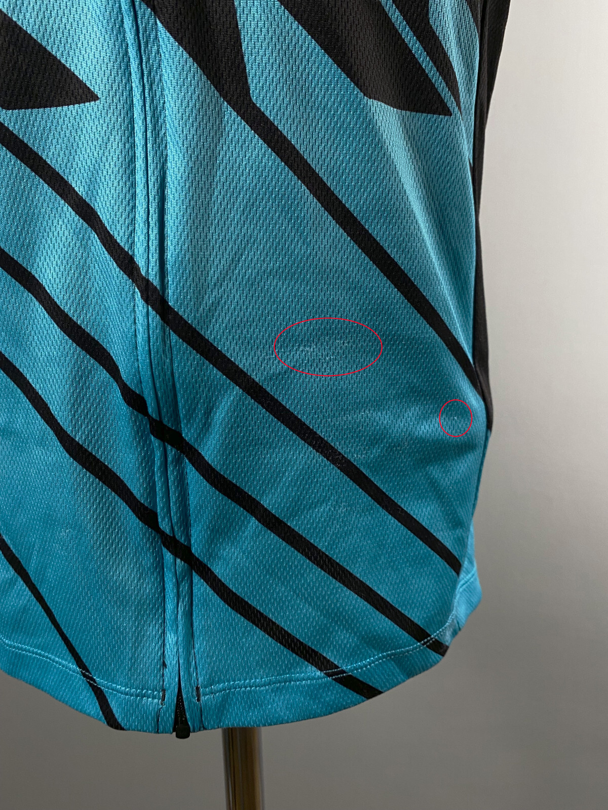 Pearl Izumi Cycling Jersey Mens Black Blue Full Zip Track Activewear Top Size M