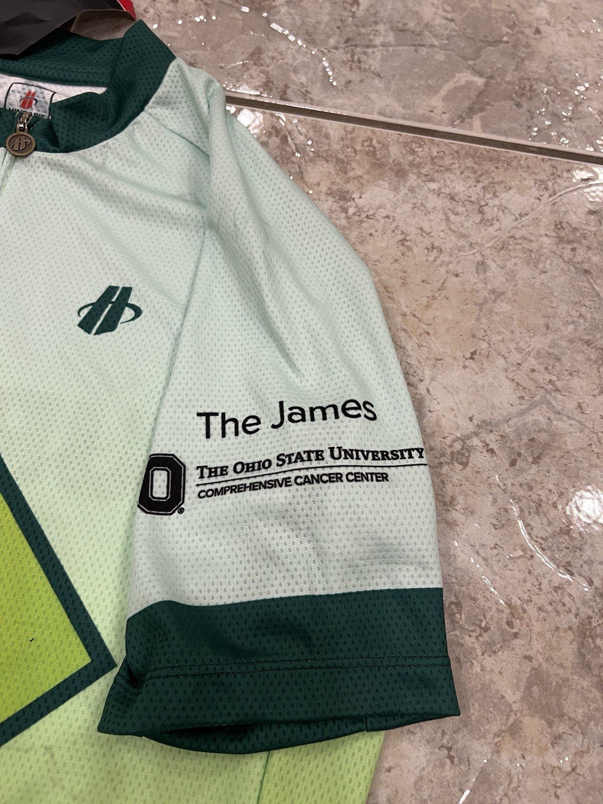 NEW NWT Mens Small HINCAPIE Green Cancer Survivor Full Zip Cycling Jersey