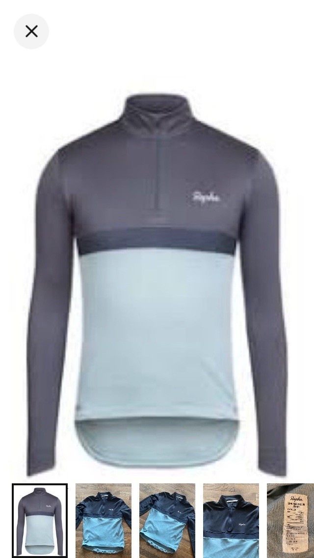 Rapha Long Sleeve Wool Blend Club Jersey Men’s Size XL Cycling Top