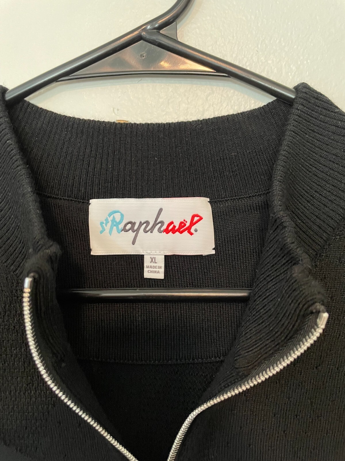 Rapha Men’s ST Raphael Quarter Zip Cycling Jersey Men’s XL S/S Knit Black