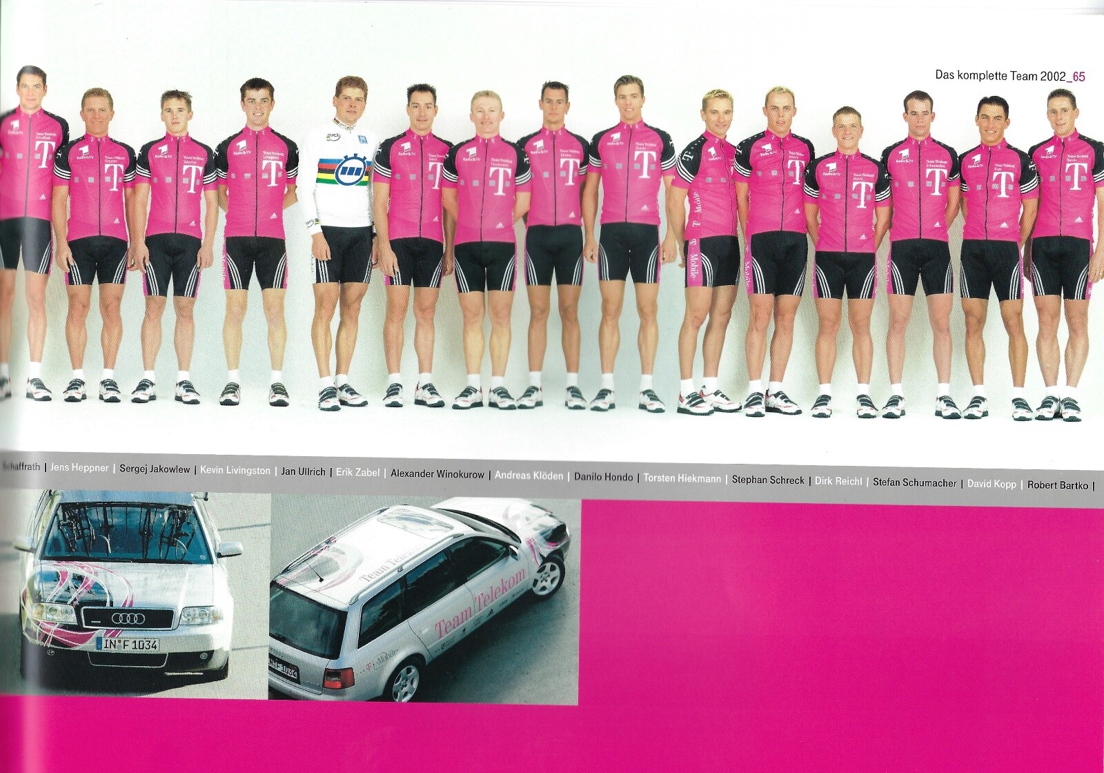 NOS TEAM TELEKOM T-MOBILE Adidas TT Jersey Shirt D2/168/46 Orig 7x Signature