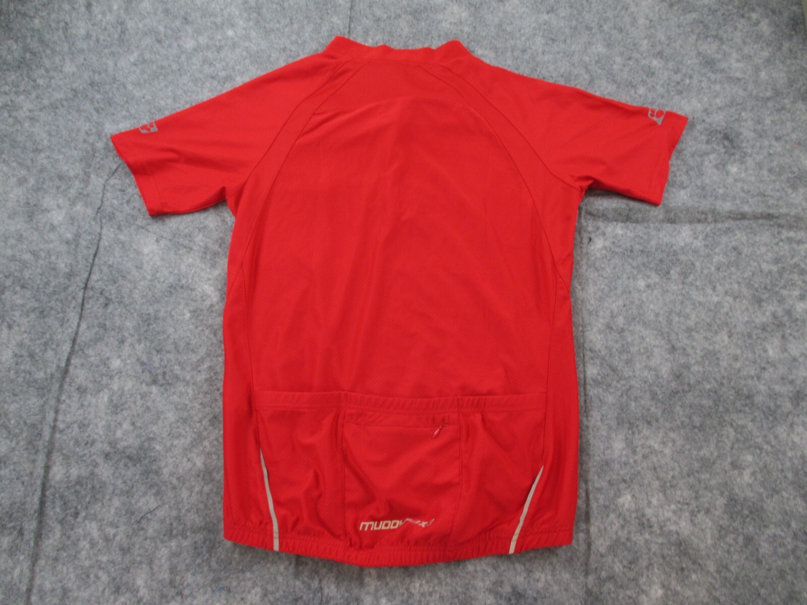 Muddy Fox Cycle Top Jersey Medium Short Sleeve Collared Quarter Zip Red Bike