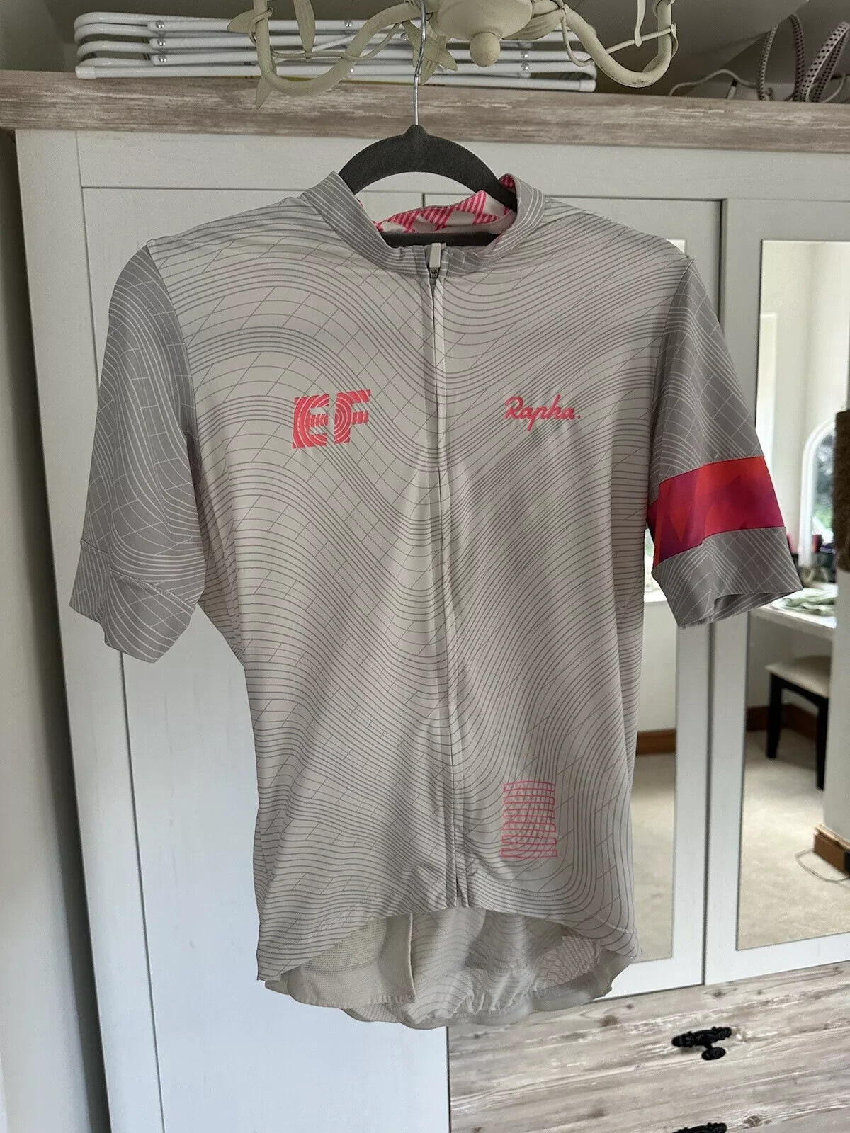 NEW GRAY RAPHA PRO TEAM EF CYCLING SHORT SLEEVE TRAINING JERSEY CANNONDALE LRG