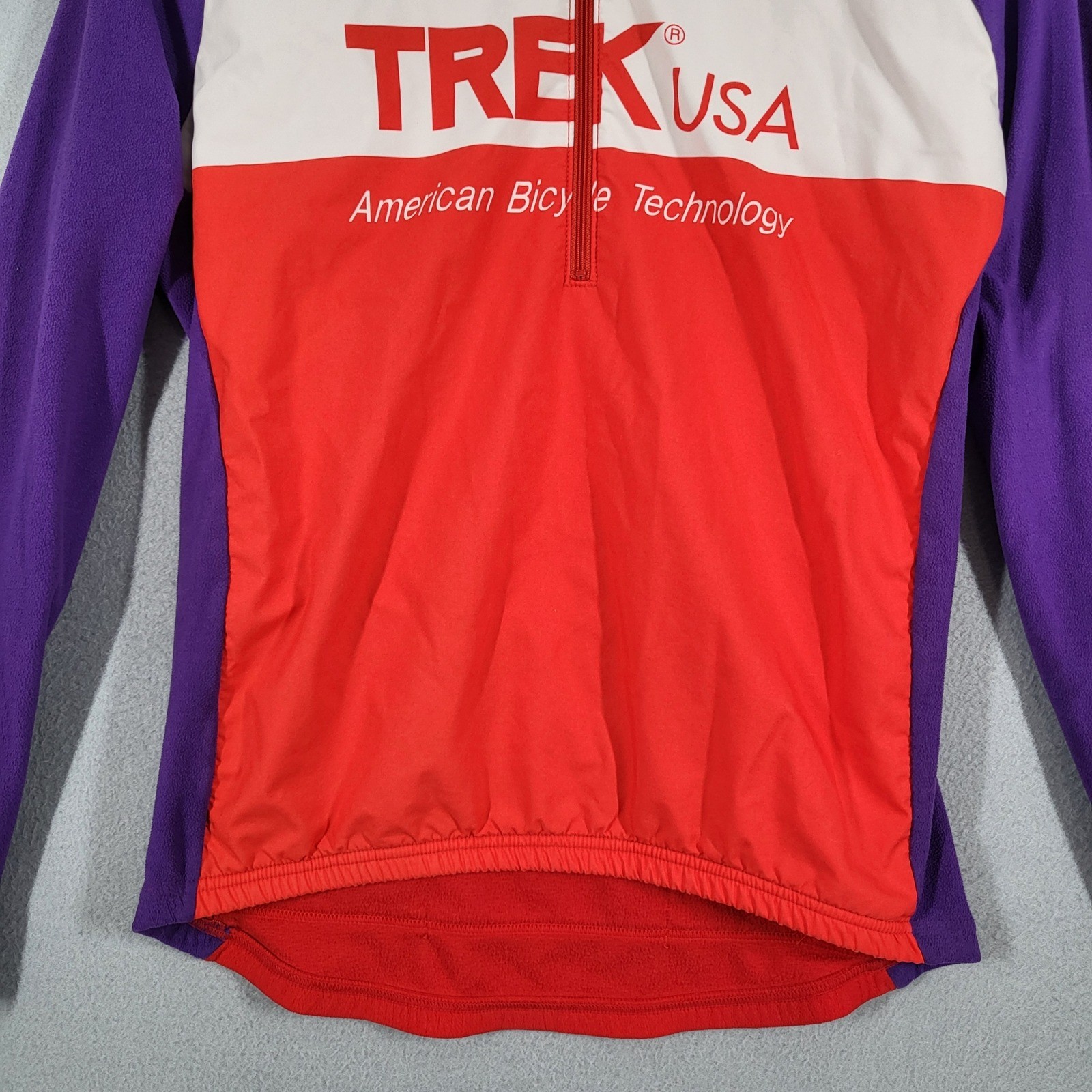 VTG Trek Cycling Jersey Men’s S Multicolor Long Sleeve USA American Bicycle