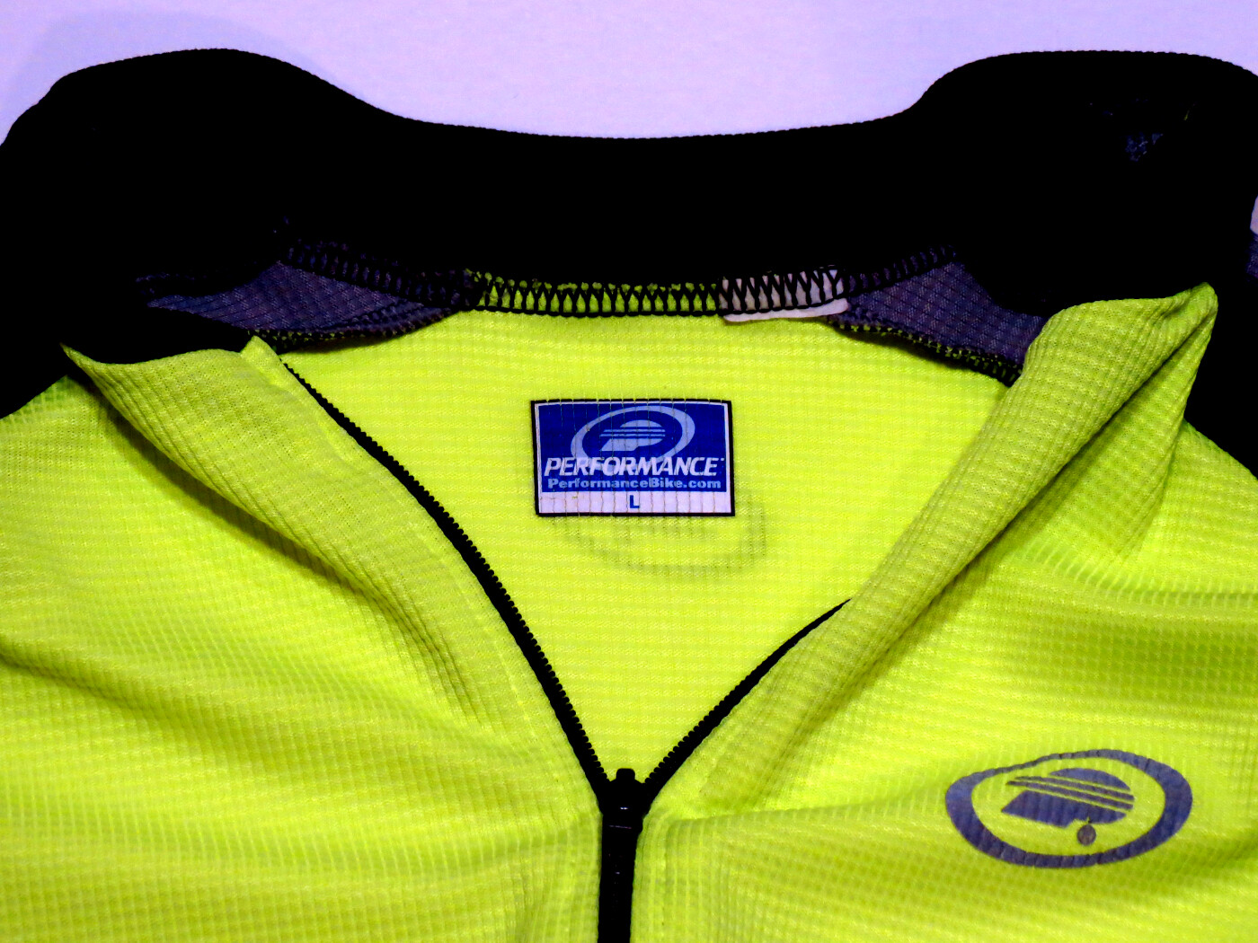Performance Cycling Jersey Full Zip Men’s Size L Short Sleeve Triple Pocket Nice