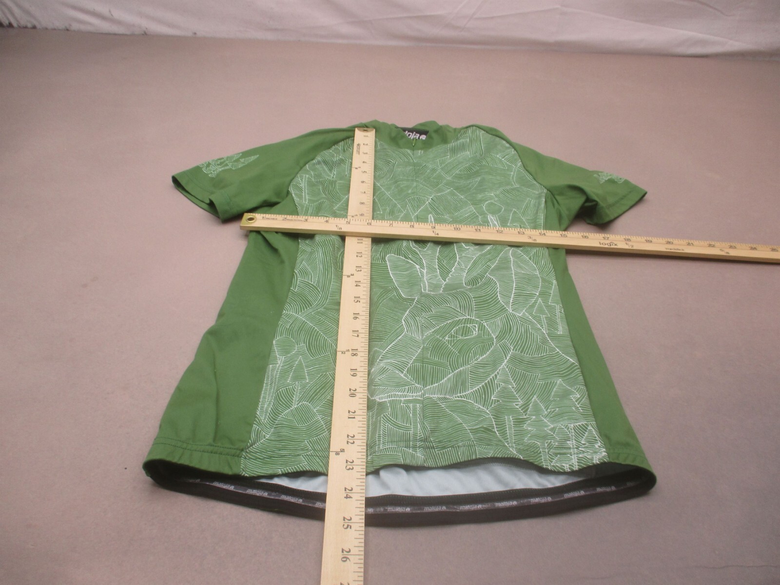 MALOJA Size L Womens Green Short Sleeve Full Zip Compression Cycling Jersey 775