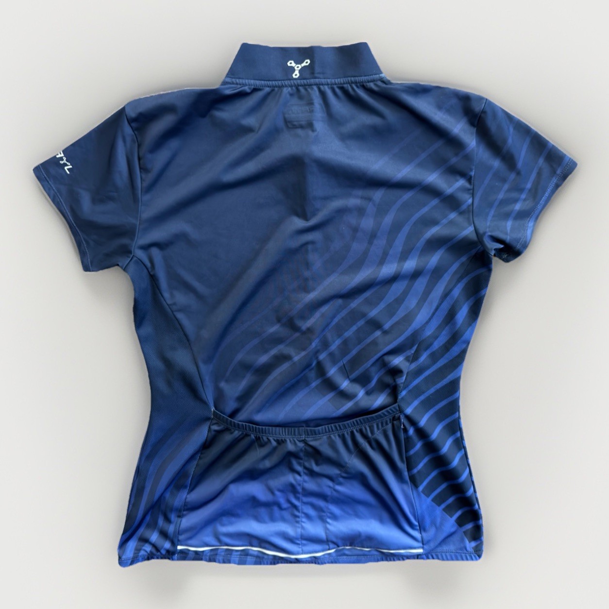 TRAYL Women’s Cycling Jersey Size M Blue Short Sleeve 1/4 Zip Bike Shirt