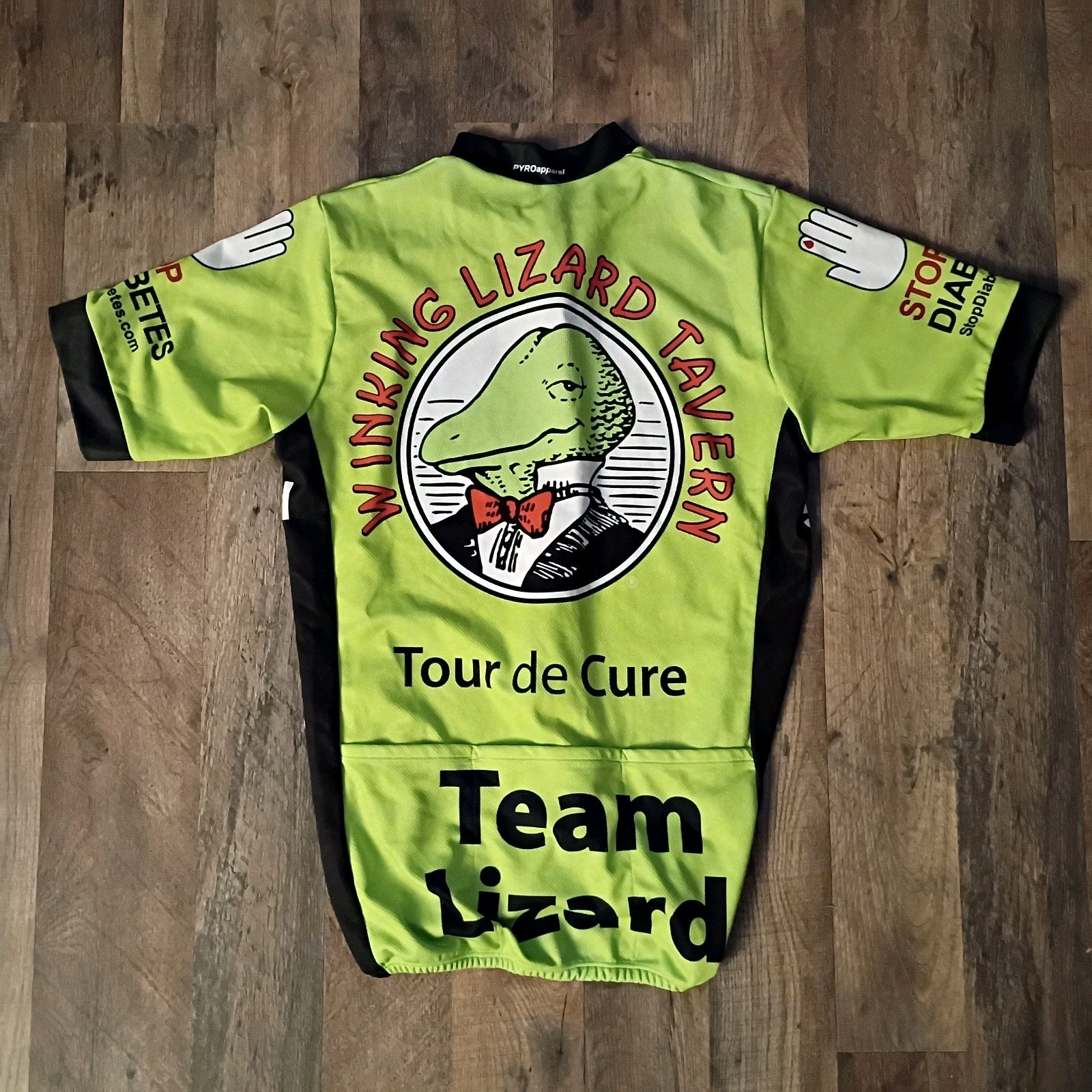 PYRO Apparel-Multi Color Short sleeve 1/4 Zip Cycling Race Jersey Large