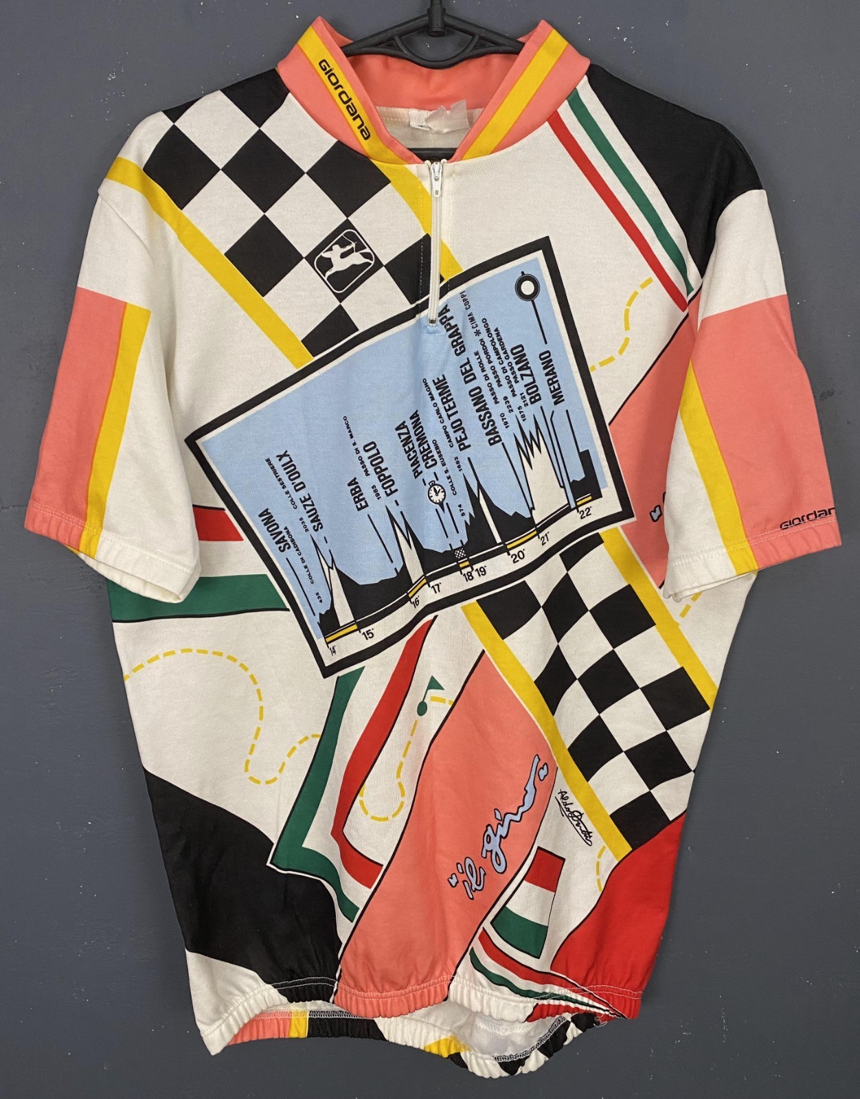 MEN’S GIORDANA ITALIA ITALY CYCLING CYCLES SHIRT JERSEY MAILLOT SIZE 3XL XXXL 7