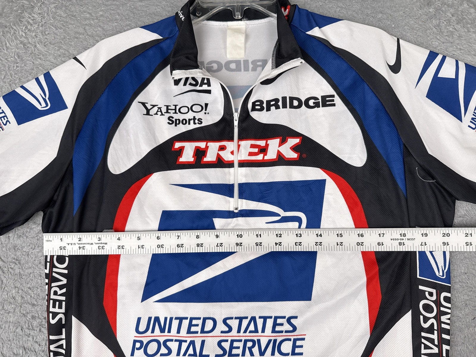 Nike Cycling Jersey Mens Extra Large USPS Trek Team 1/4 Zip Pockets Road Bike