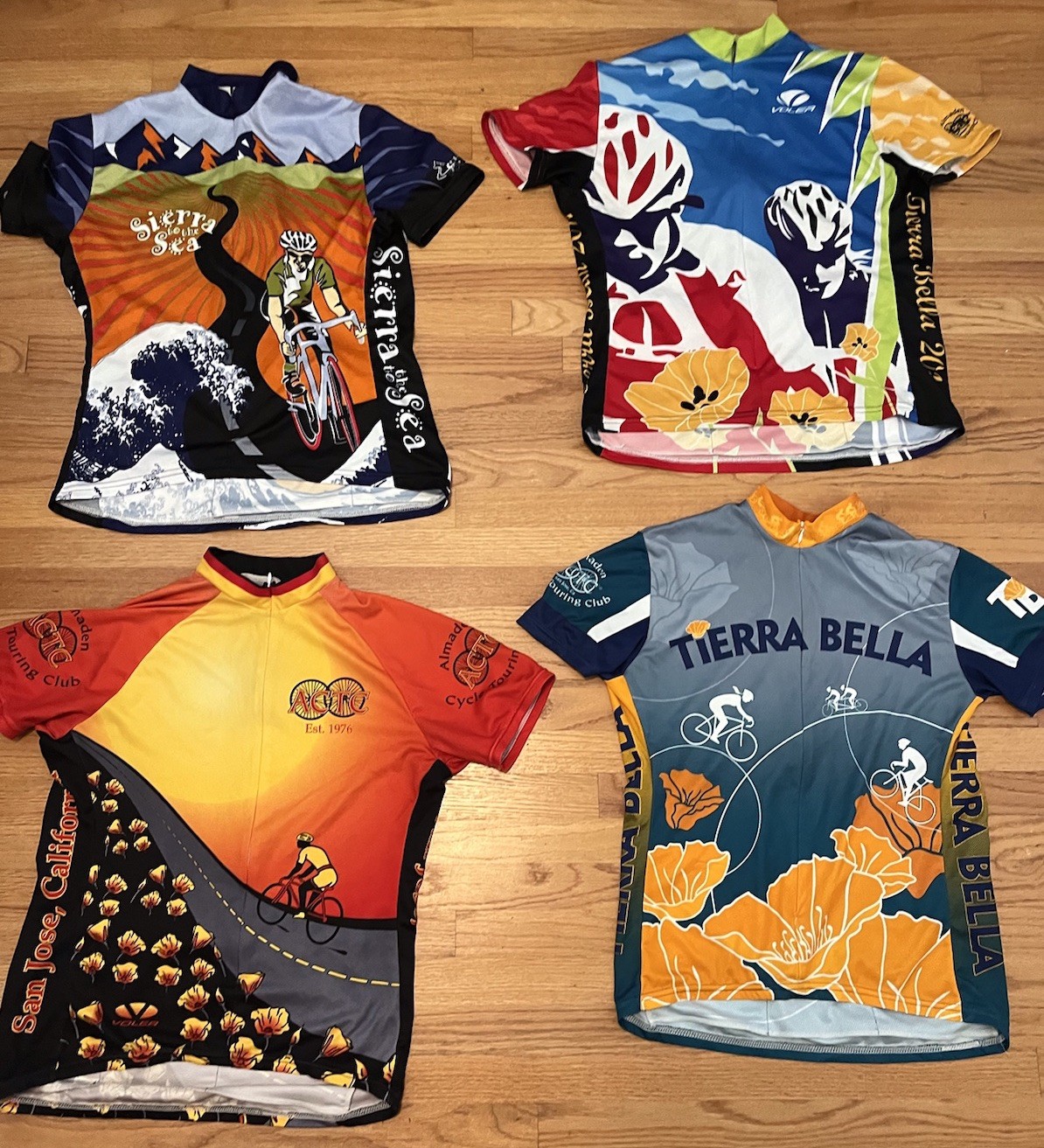4/FOUR Women’s Cycling Jerseys Size Large Volea Airies Micro Plus Back Pockets