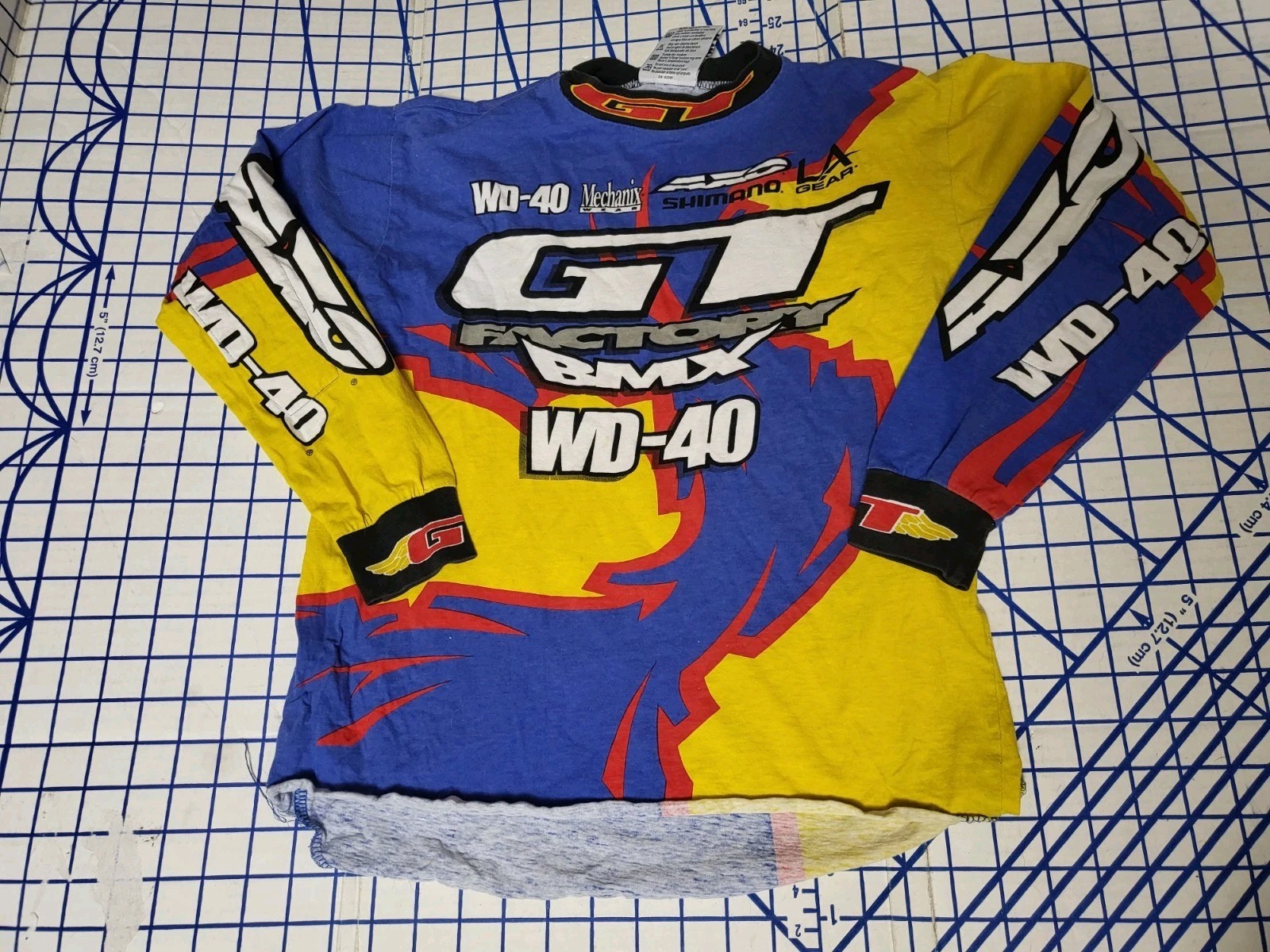 Vtg GT BMX Jersey WD-40 Team Factory Racing AXO Youth Large Gary Ellis