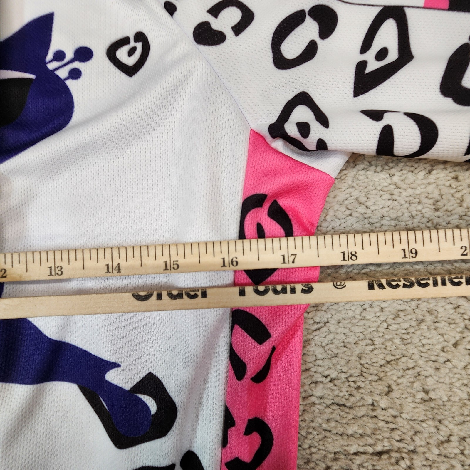 French Cat Riding Moped Full Zipper Cycling Jersey Adult Large NEW