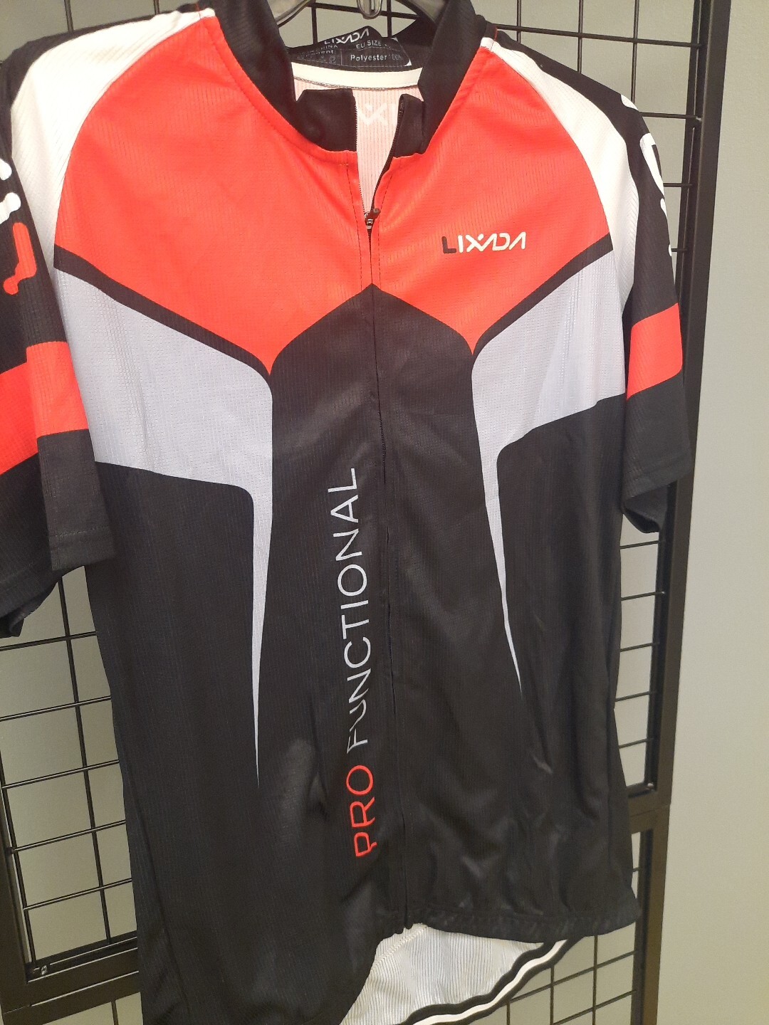 Lixada Cycling Jersey Men’s Size XL Pro Functional Multi Color Full Zip Jacket