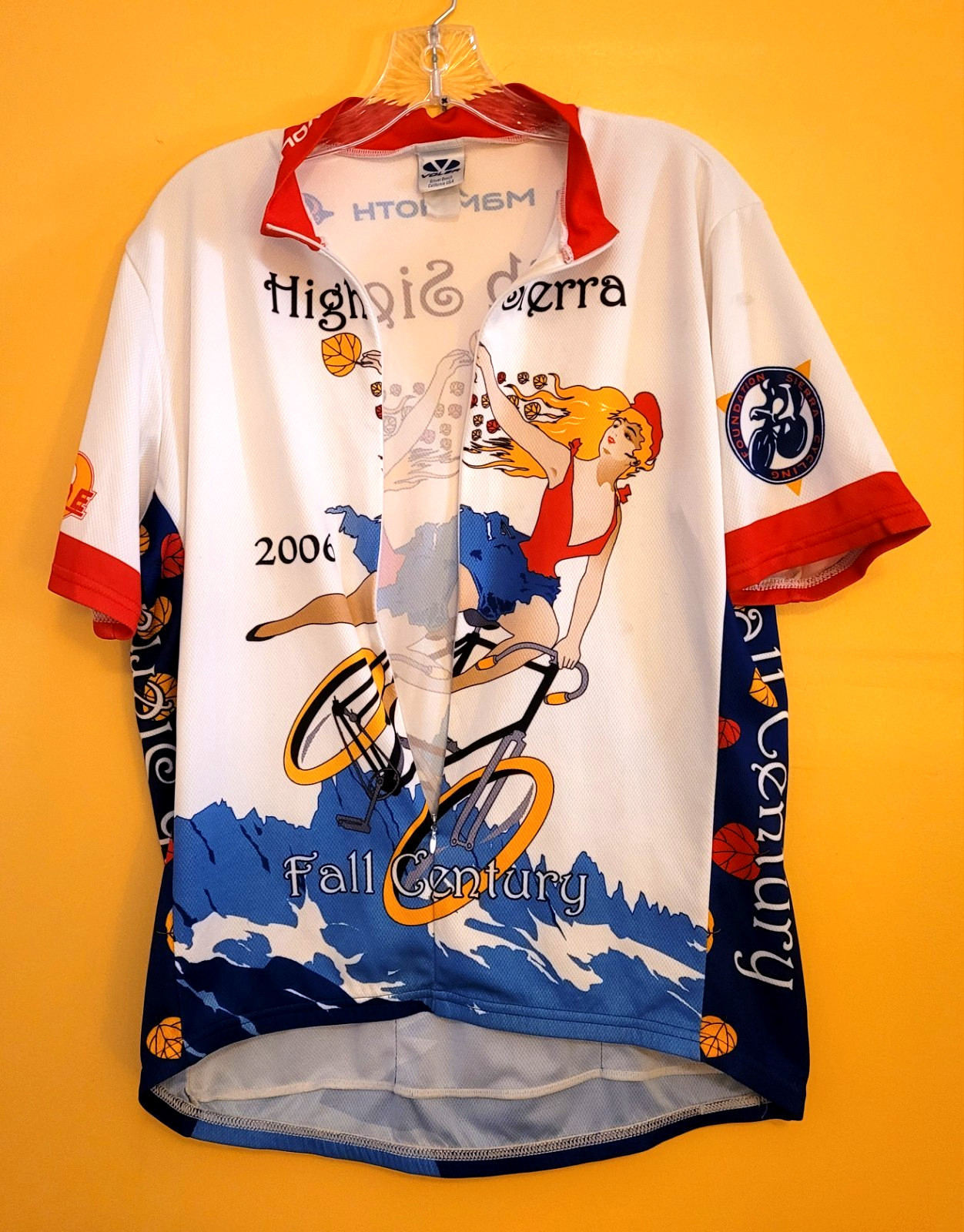 High Sierra 2006 Fall Century Cycling Jersey L 3/4 Zip Rear Pocket Free Shipping