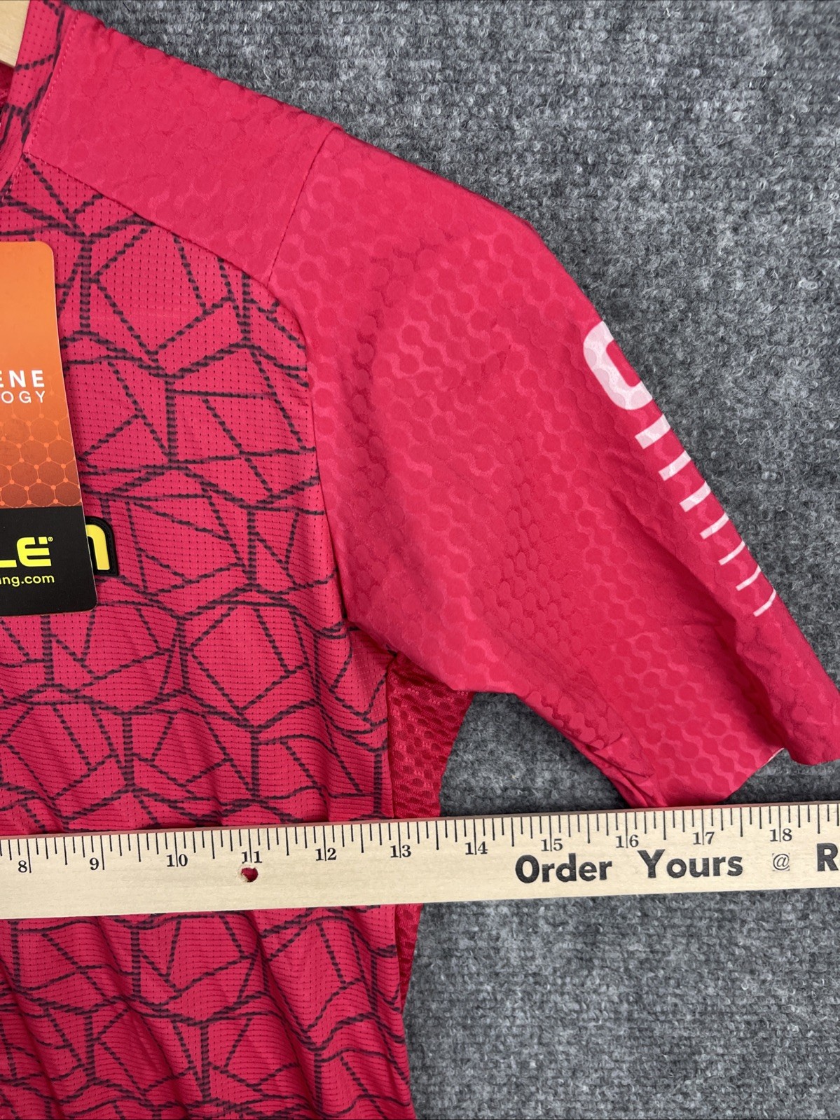 Ale Cycling Shirt Womens Small Red Short Sleeve R-EV1 Velocity Jersey Italy Made