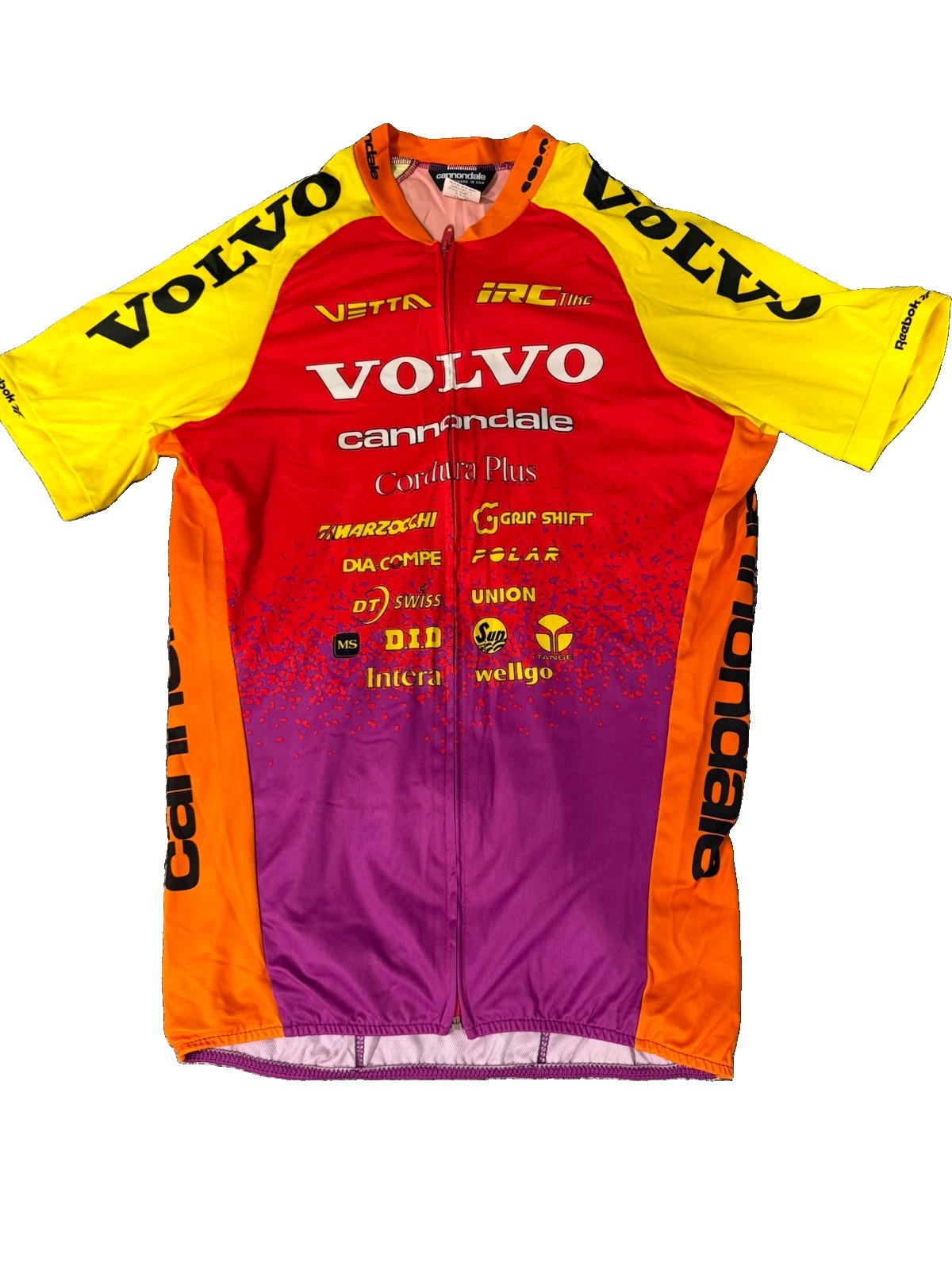 Vintage 90s FullZip Cannondale Bicycle Volvo Racing Jersey Rare