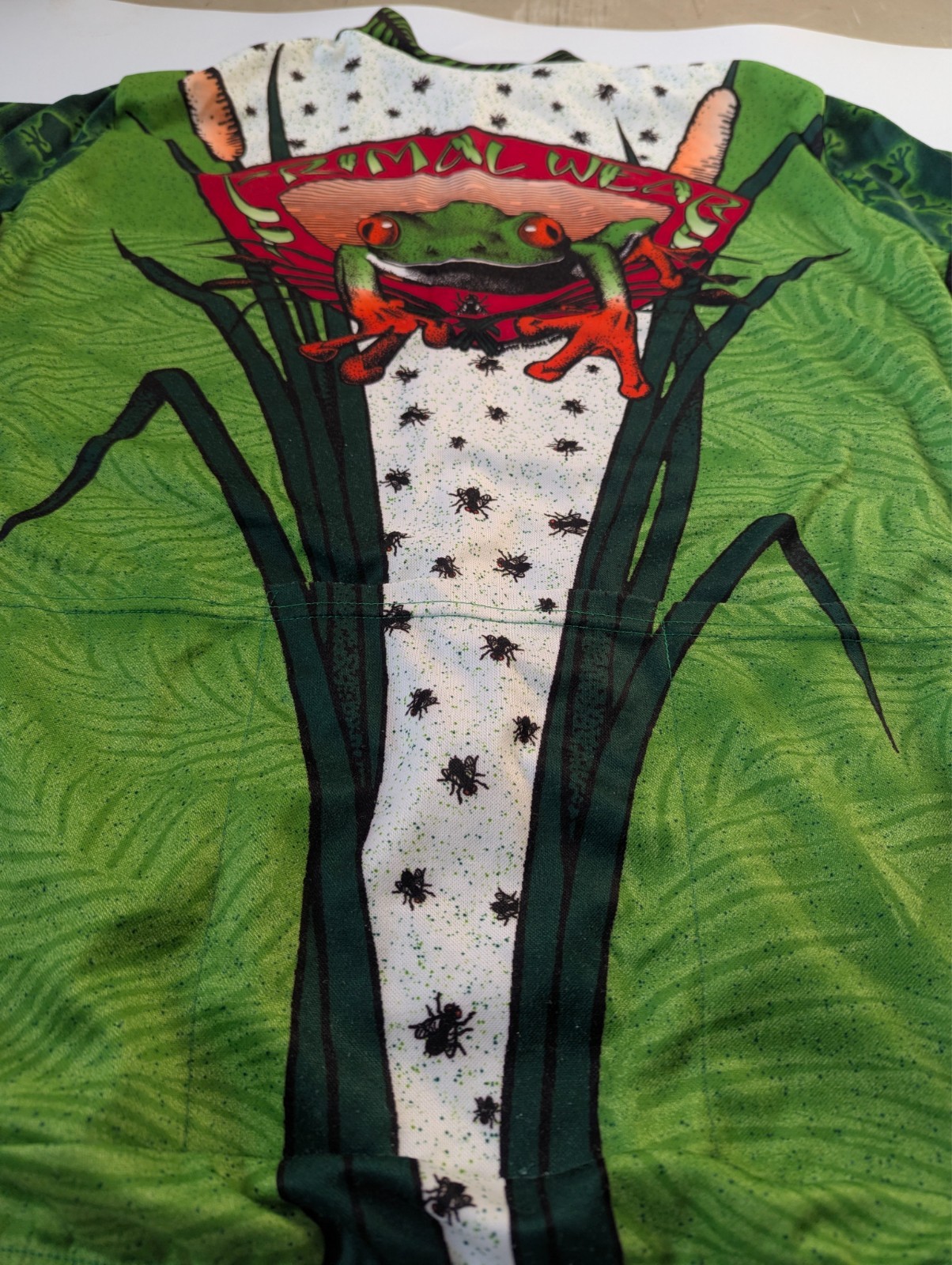 Vintage 90s Primal Wear TREE FROG MTB Road Cycling Jersey Size XL, Shirt Trikot