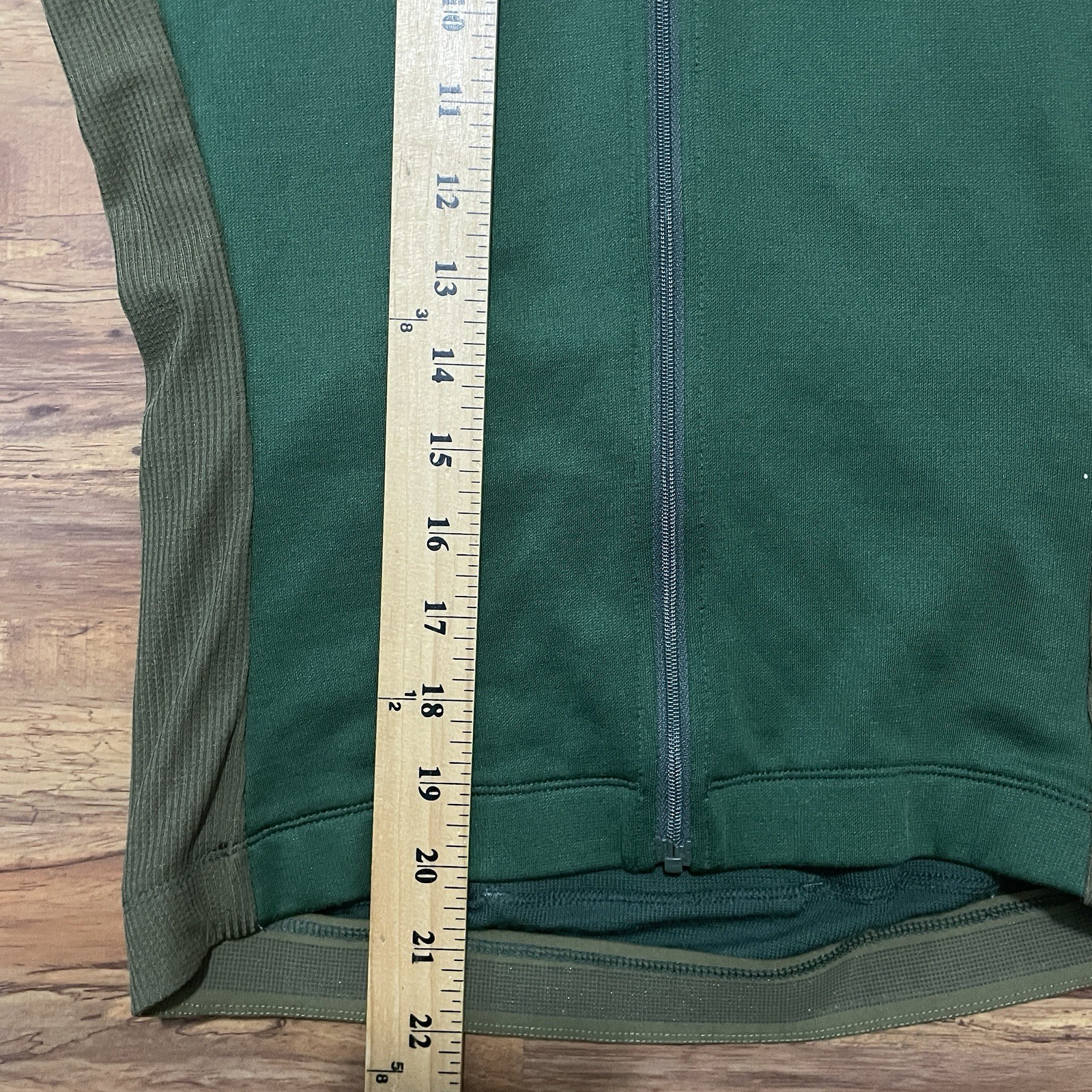 Isadore Signature Cycling Jersey Womens XS Green Full Zip Merino Wool Blend Bike