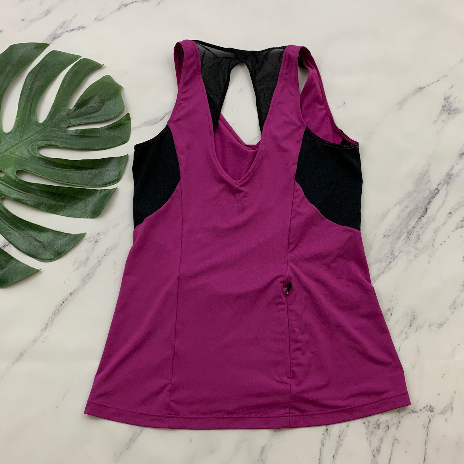 Sugoi Womens Cycling Jersey Size S Dark Purple Black Mesh Trim Sleeveless