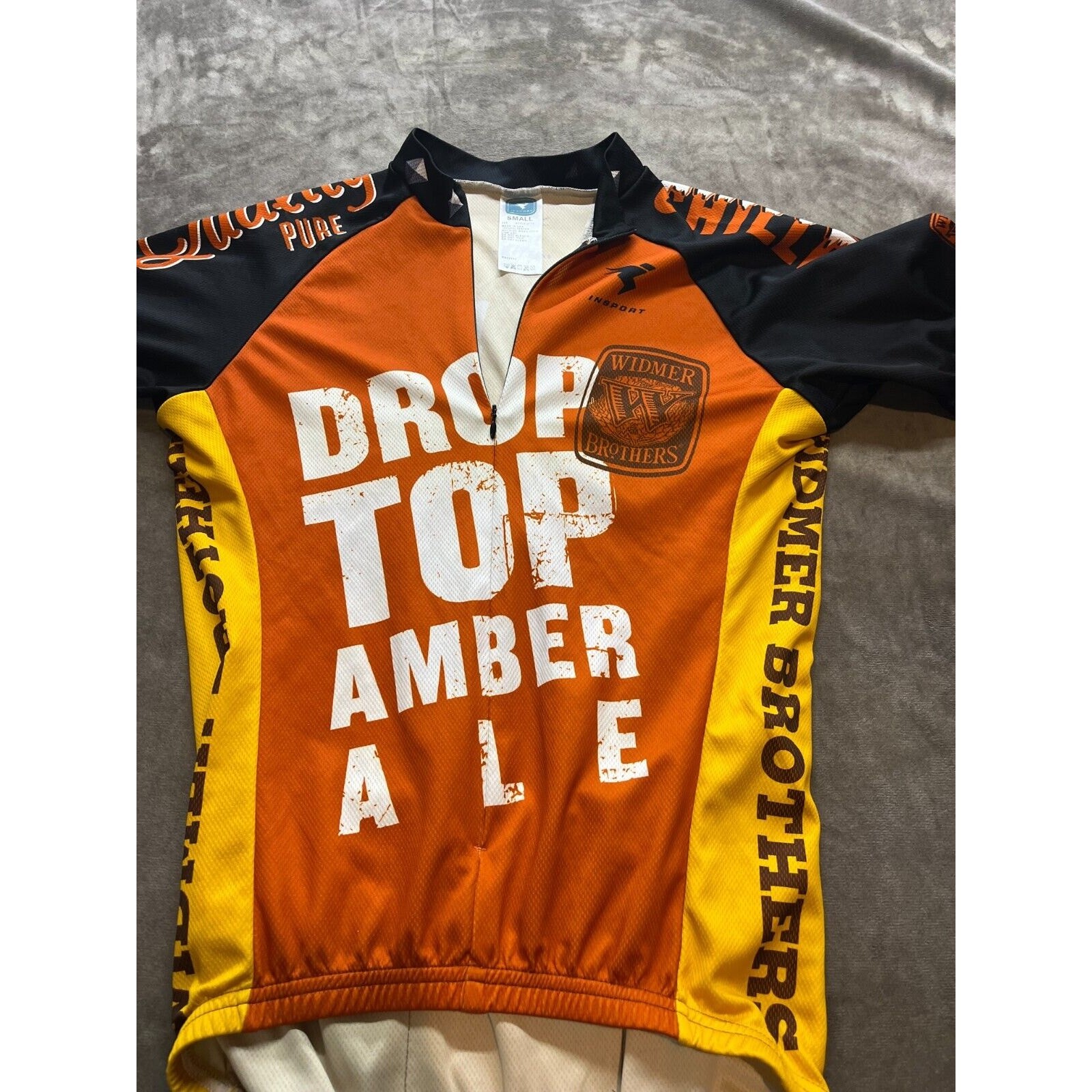 Widmer Brothers Drop Top Amber Ale S Cycling Jersey Dog Logo Stay Out Draught