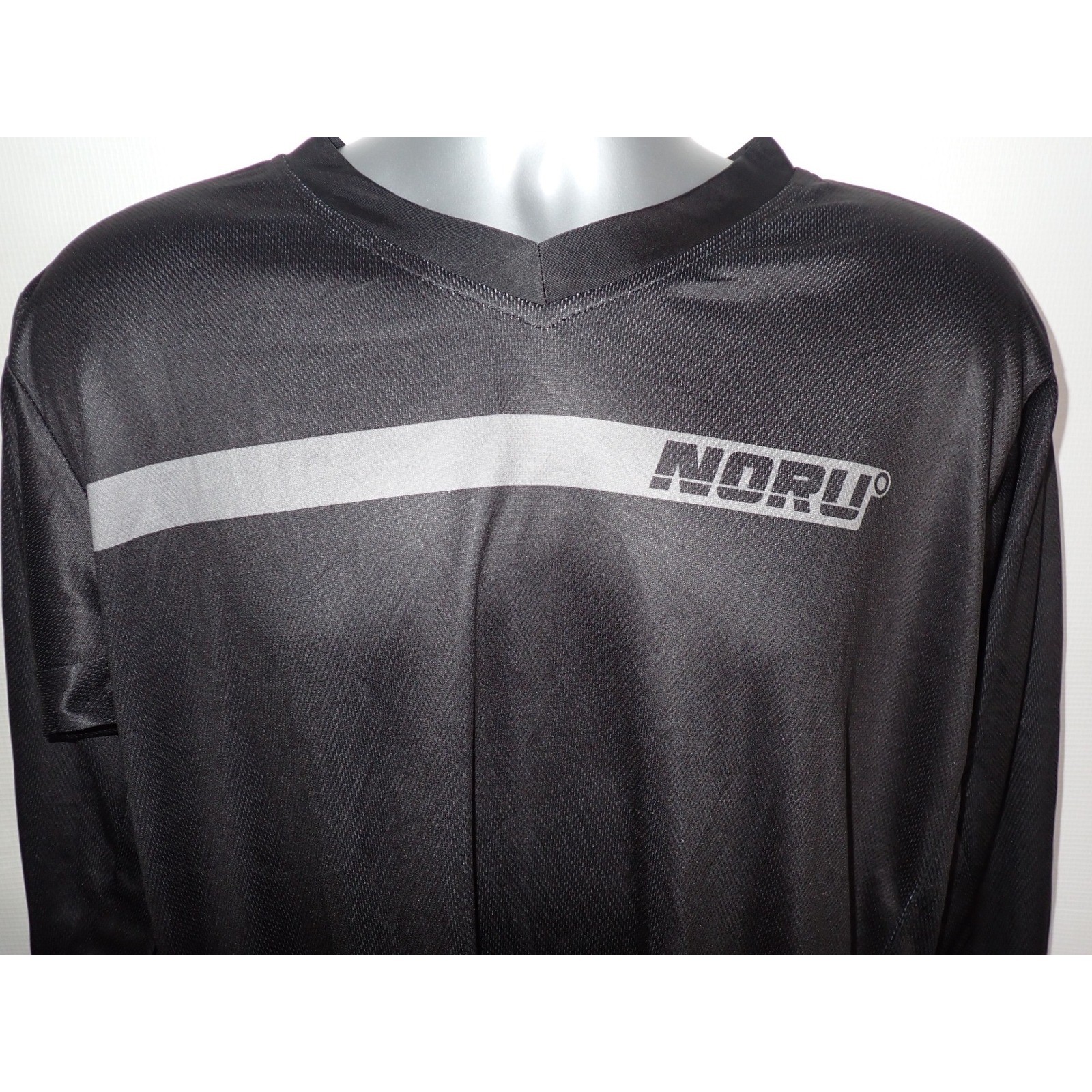 NORU Men’s Sugo Off Road Jersey Black Large Motorcycle Motocross Performance