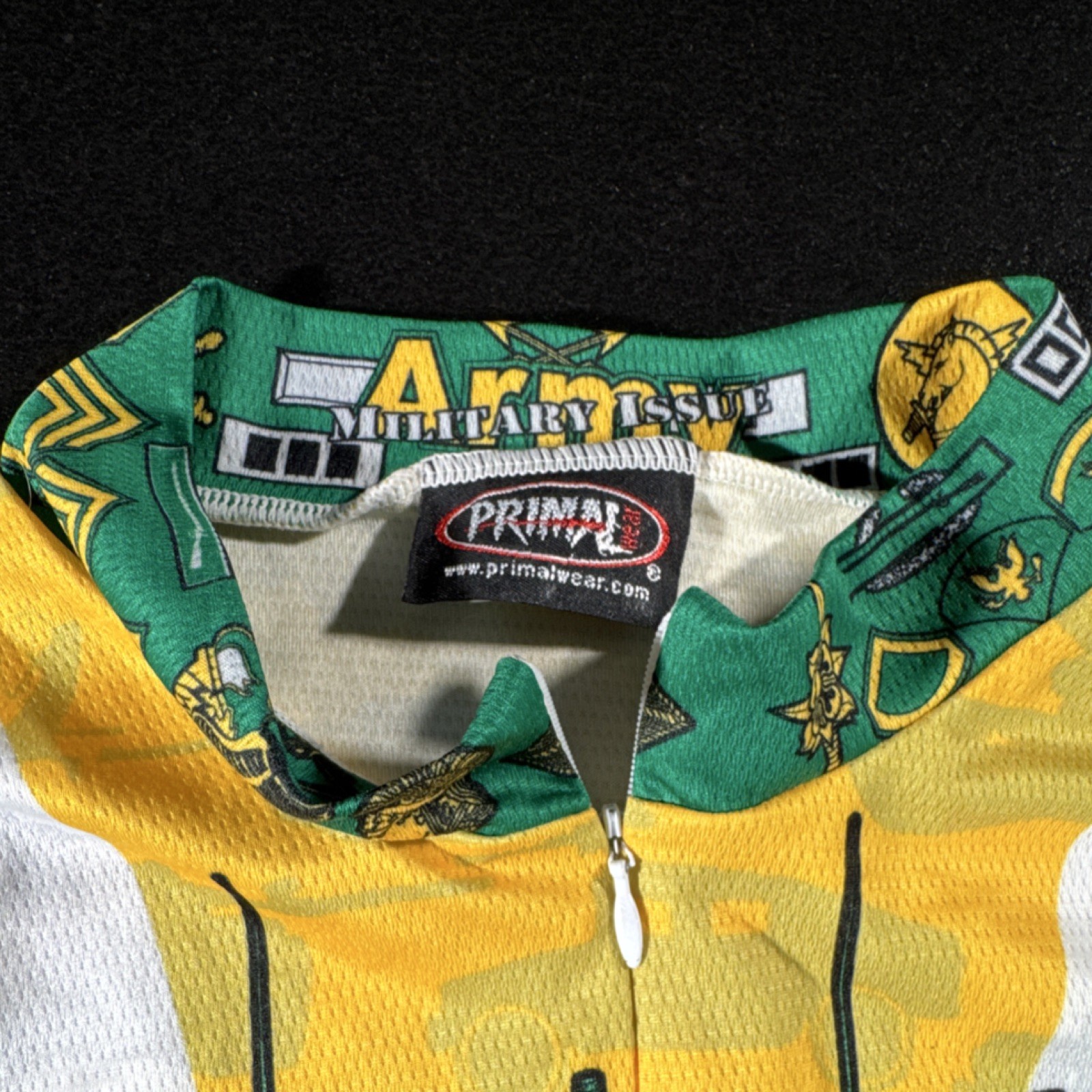 Primal Military Men’s Cycling Jersey Short Sleeve Green Yellow Black