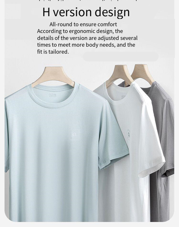 Men’s Summer Short Sleeve Antibacterial Loose Casual Outdoor Breathable T-Shirt