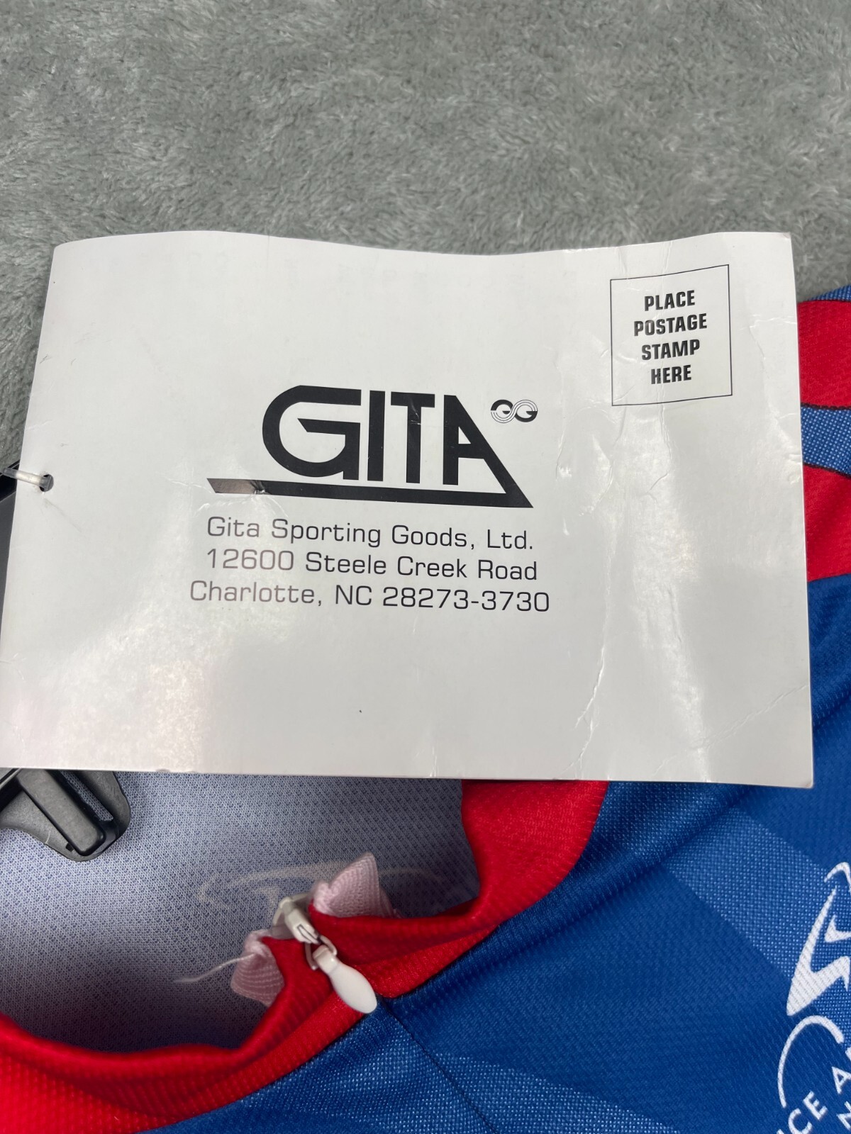 NWT Giordana Cycling Jersey Medium Red White Blue 3/4 Zip Lance Armstrong Found.