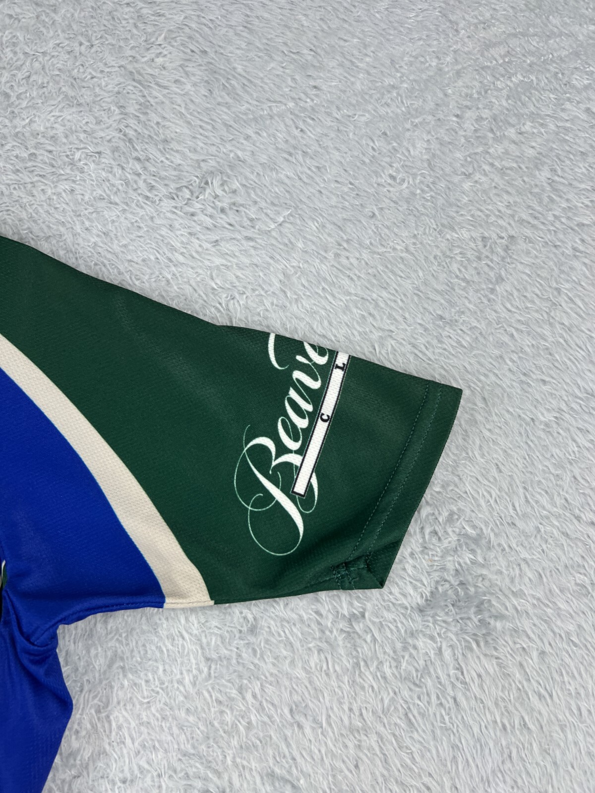 Champsys Cycling Jersey Womens Medium Blue Green 1/2 Zip 100% Polyester Pockets