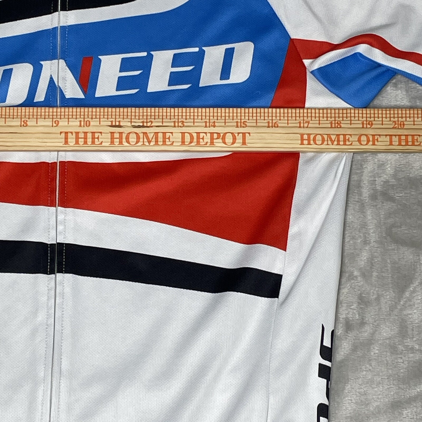 Sponeed Cycling Jersey Mens M/L Red White Blue Full Zip Stretch Bike Shirt