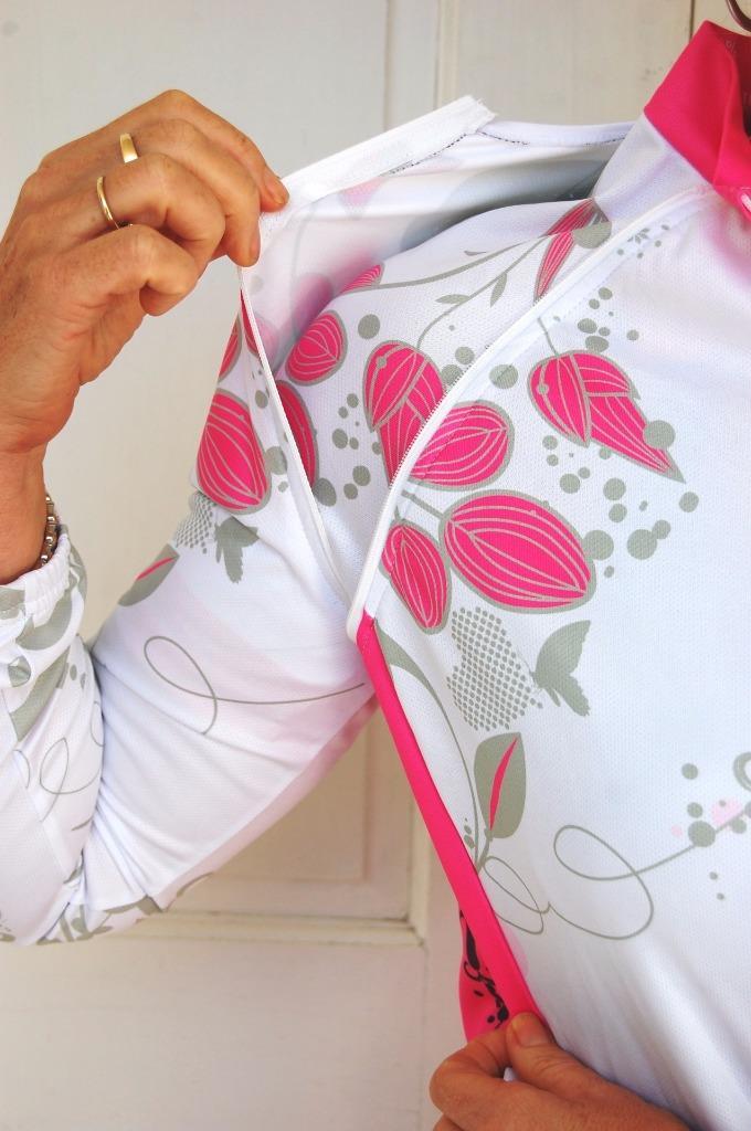Cycling Bike Jersey Pink White Black Sport Jacket Zip off Sleeves Women SM L XL