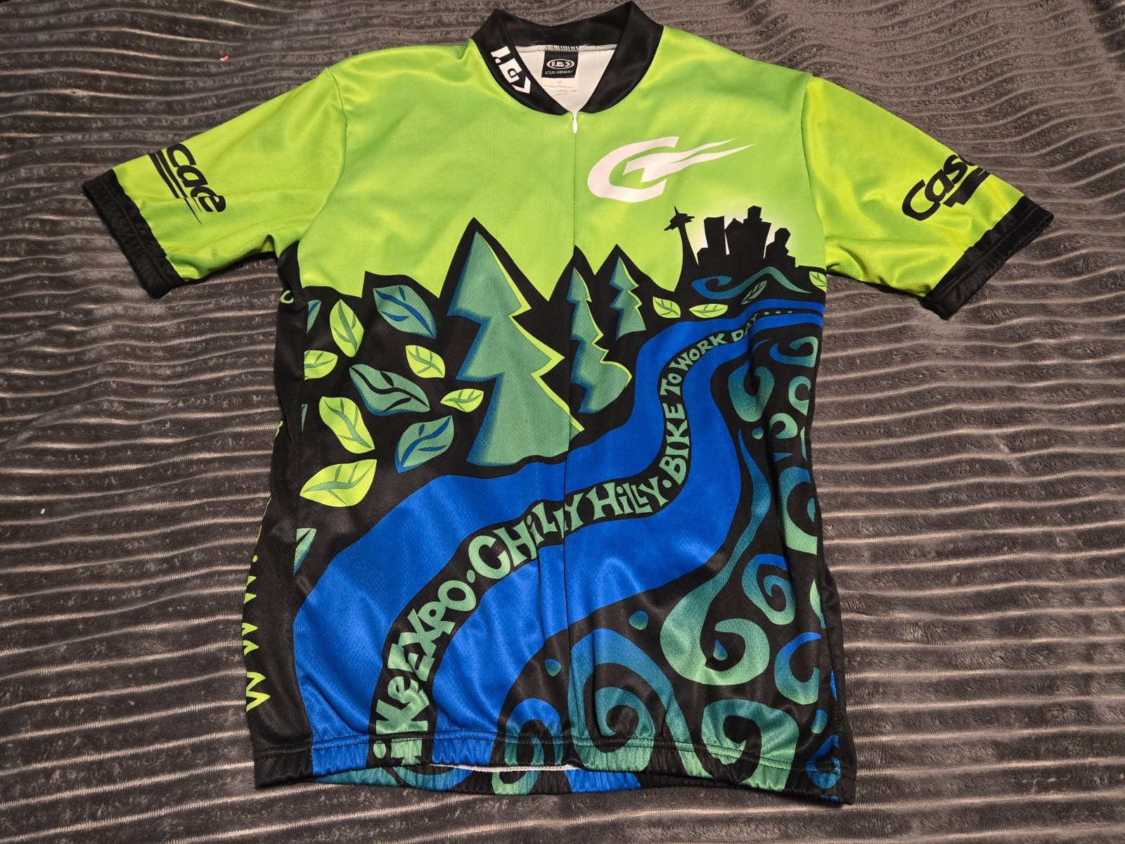 Cascade Bicycle Club Cycling Jersey Mens MEDIUM-STP- Seattle to Portland
