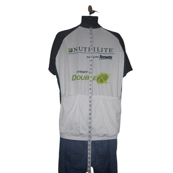 Voler Team Nutrilite Cycling Jersey Men XXL Grey Black Raglan Bike Shirt Race