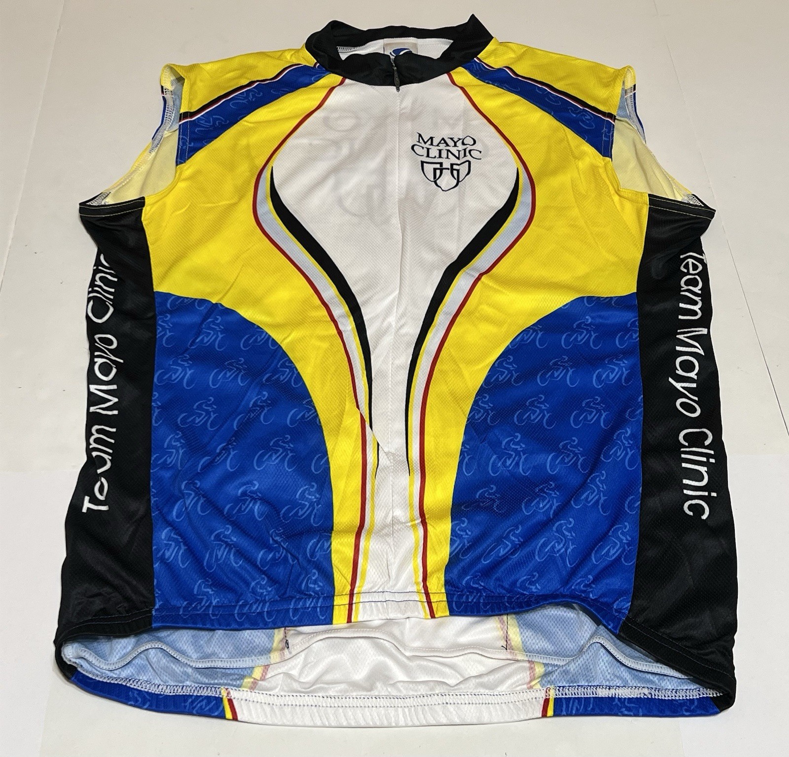 Voler Cycling Jersey Size Mens XL Team Mayo Clinic White Blue Yellow