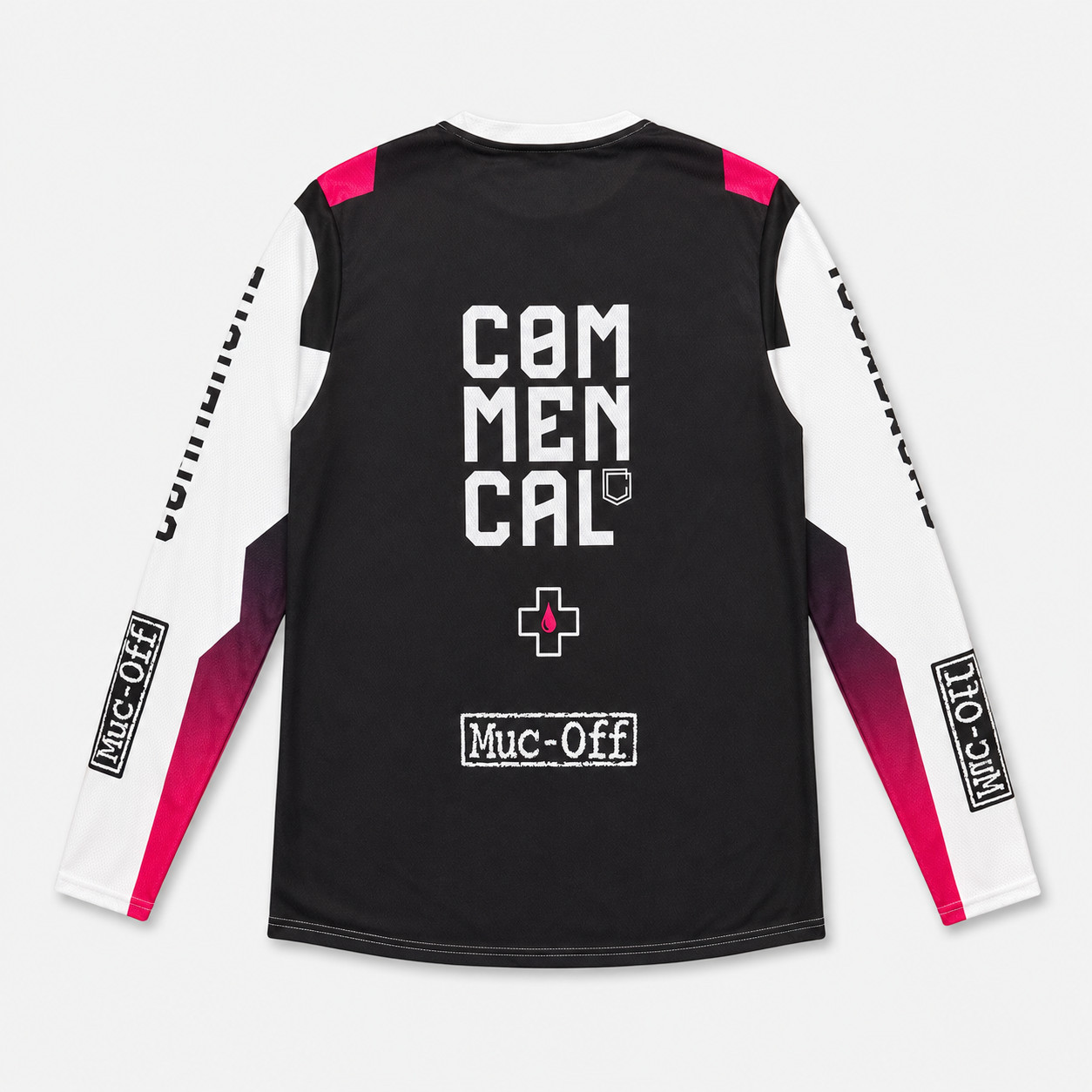 Commencal Muc-Off DHARCO MTB Jersey Long Sleeve White Black Pink Downhill Enduro