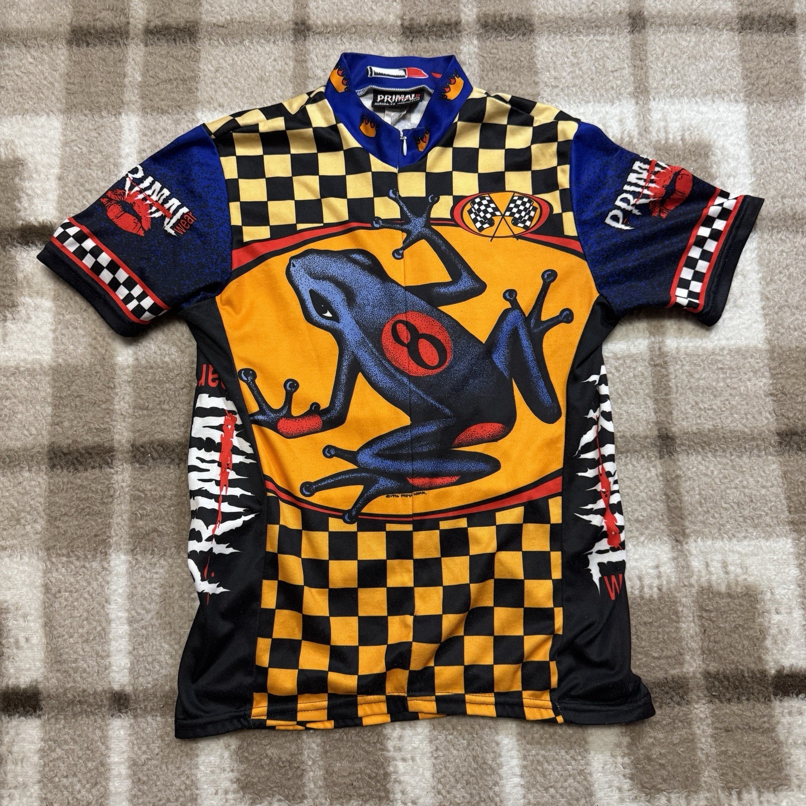 Vintage Primal Wear 1996 Cycle Cycling Shirt Jersey Small Poison Dart Frog