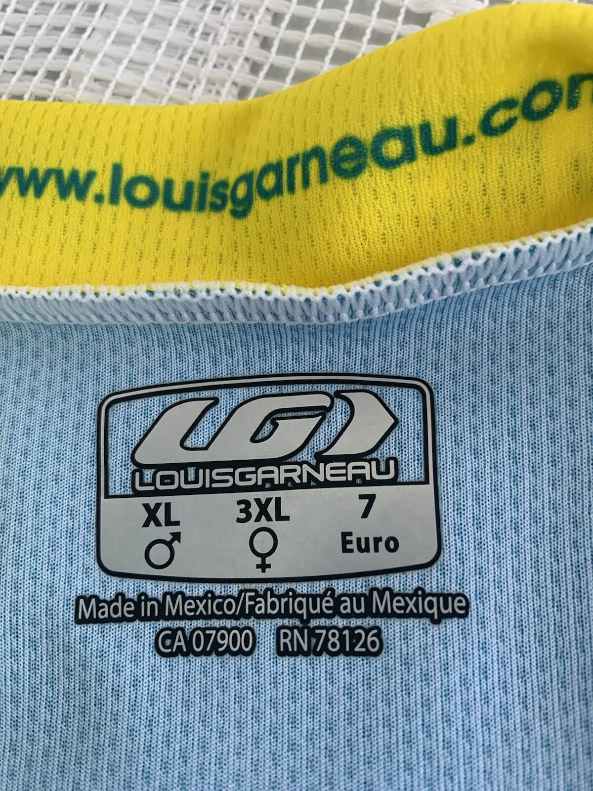 Louis Garneau Cycle Bike Mens Shirt Jersey Half Zip 25 Years Wheel Base M
