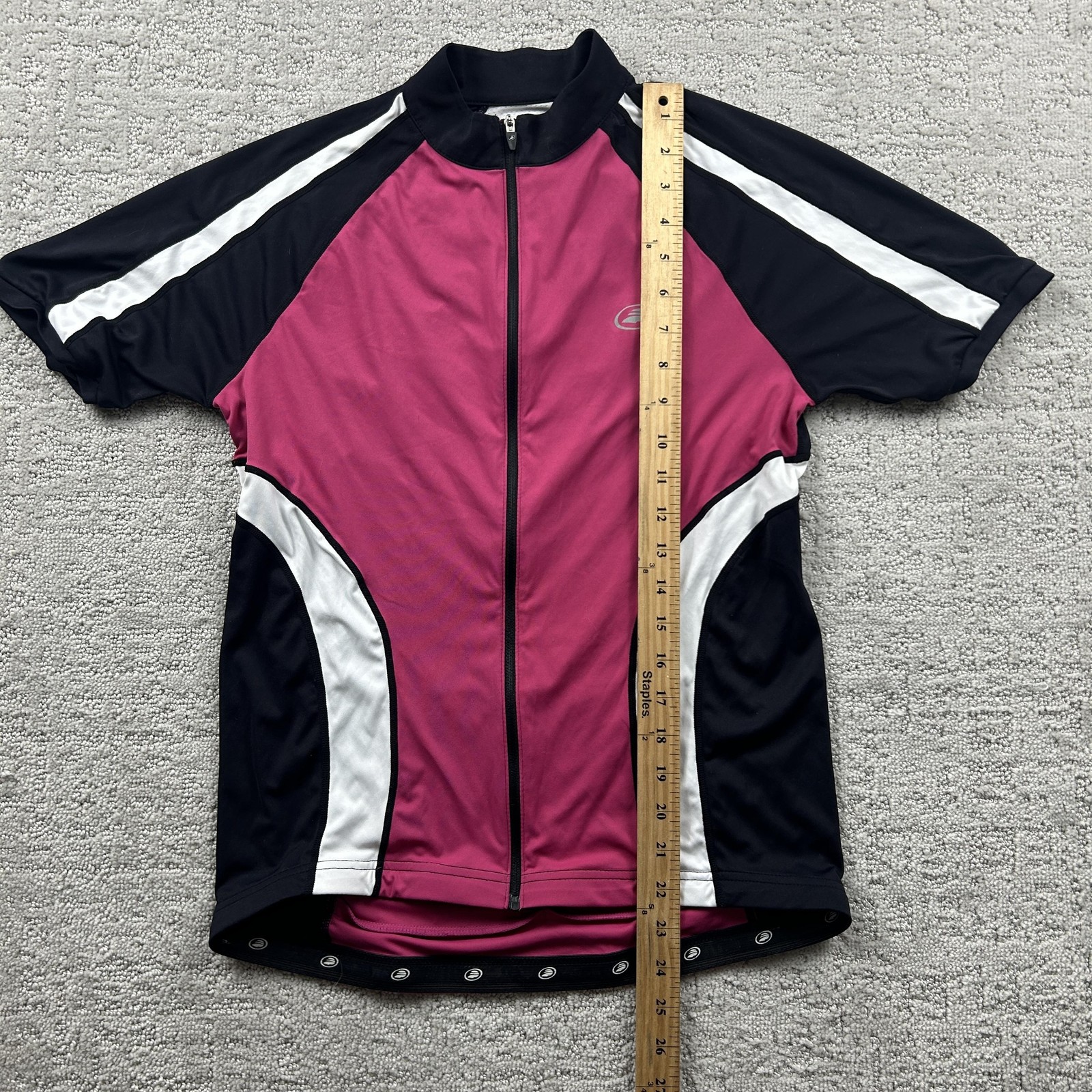 Performance Womens Cycling Jersey L Pink Zip Short Sleeve Made In Vietnam