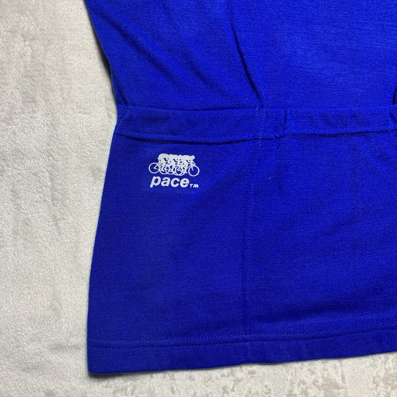 Vintage Pace Cycling Jersey Men’s Small 100% Merino Wool Knit Rainbow 70s USA *