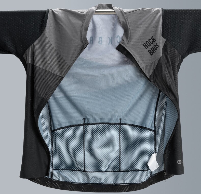 ROCKBROS Cycling Jersey Long Sleeve Top Sweat Wicking Cycling Sports Jersey
