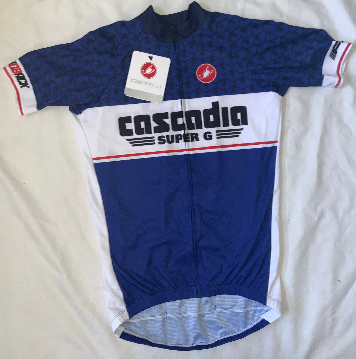 Full zip Castelli bike Cycling Bicycle Jersey mens S NW Cascadia Super G
