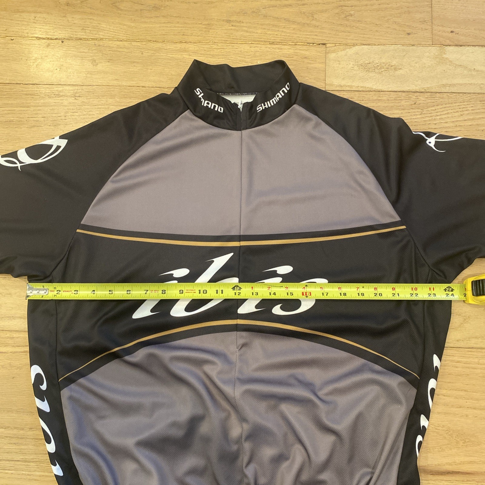 Ibis Men’s Cycling Jersey XXL, Fox Racing, Shimano, Black/Gray/Tan