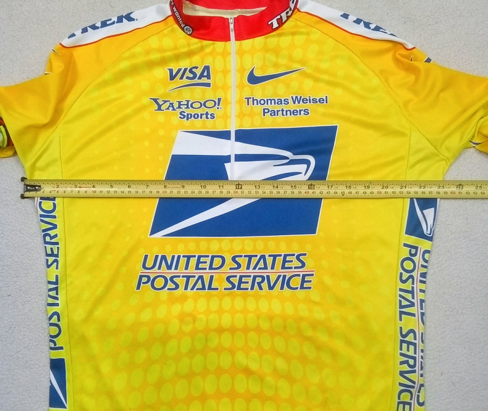 RARE VTG 2003 USPS TREK Yellow Ed. nike Cycling Jersey Lance Armstrong fits 2XL