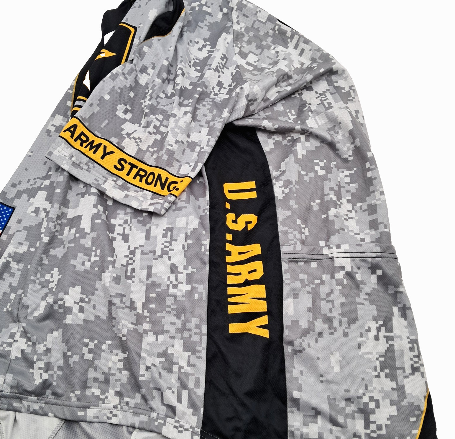 Primal Cycling Jersey Mens XXXL US Army Gray Camo 3/4 Zip Patriotic USA Military