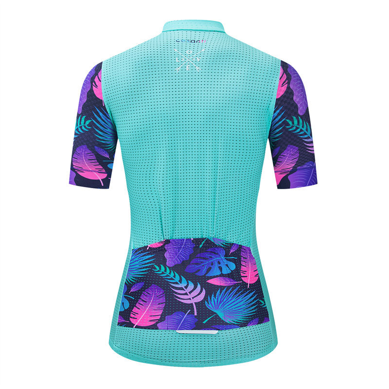 CESANTI Women Cycling Jersey Short Sleeve Non-slip Band Pro Bike Clothes